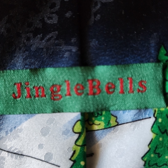 Santa Claus Christmas themes ties colour black - Picture 3 of 3